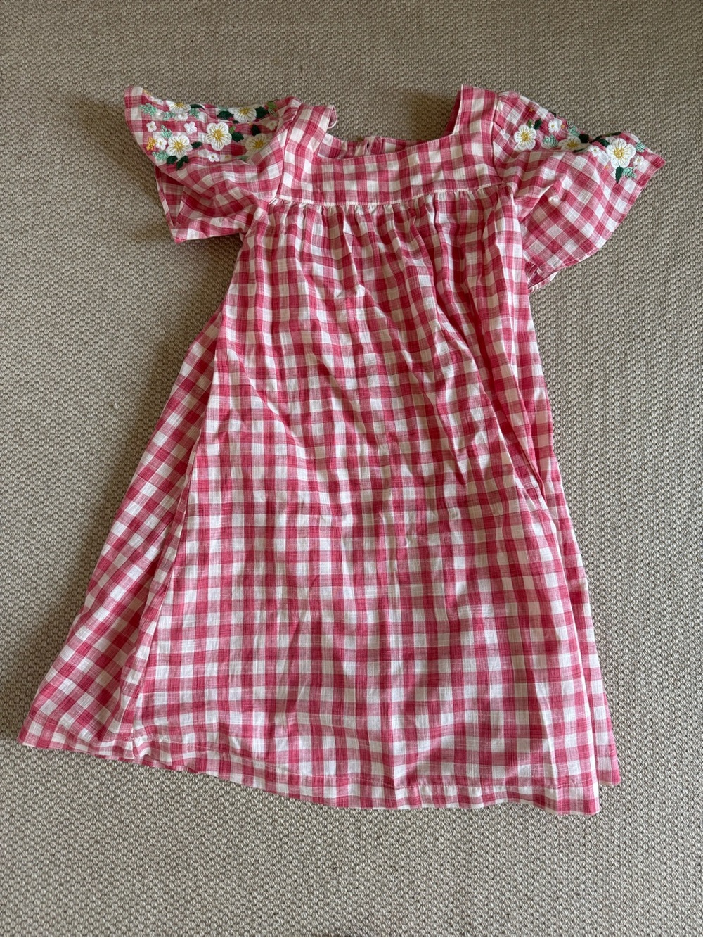 Bonton Pink and White Gingham dress